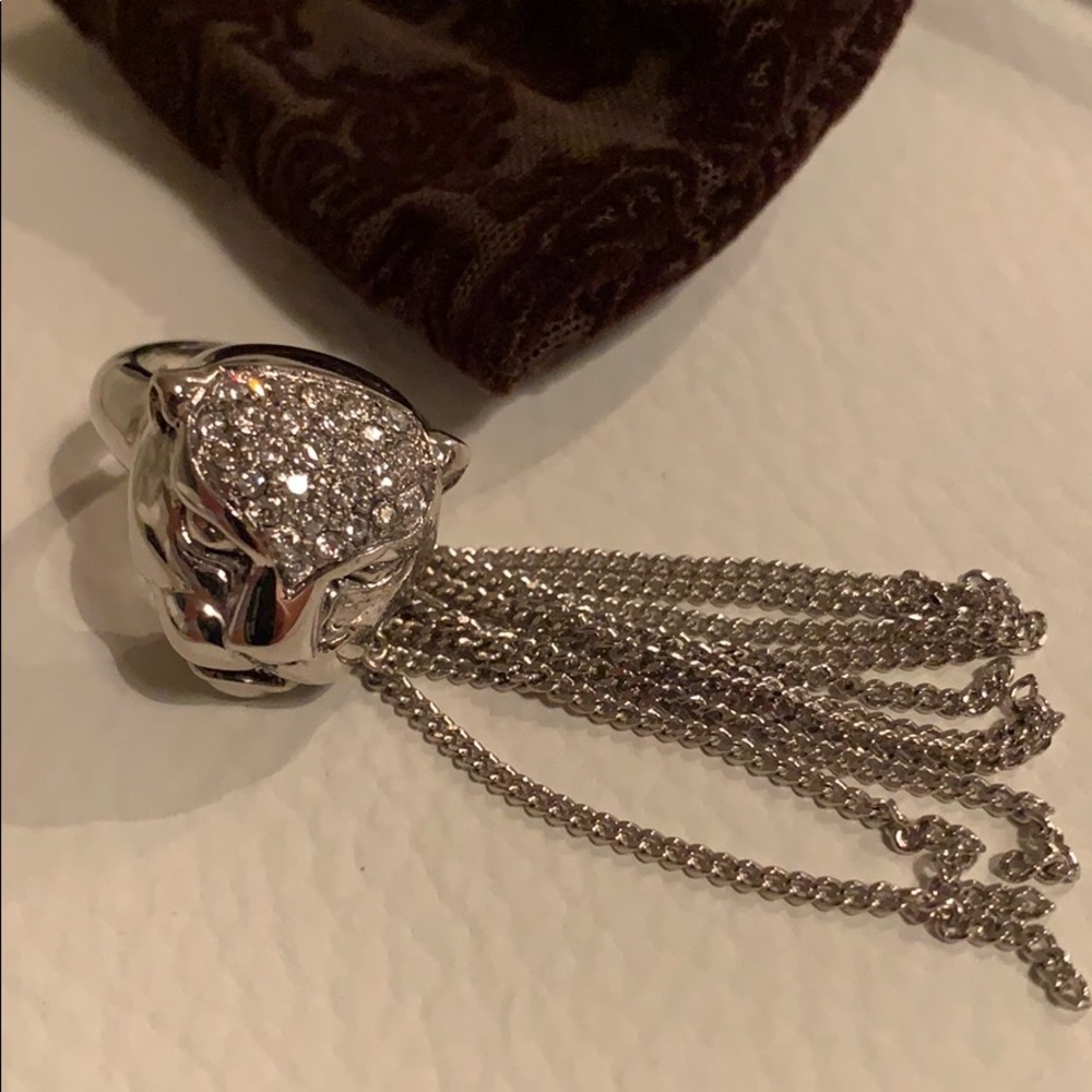 New Roberto Cavalli ring with chains, fits 6-7